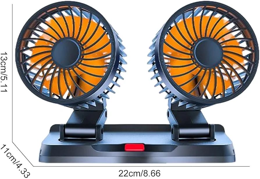 CAR FAN ™ |Abanico Doble Para Vehiculo 12v