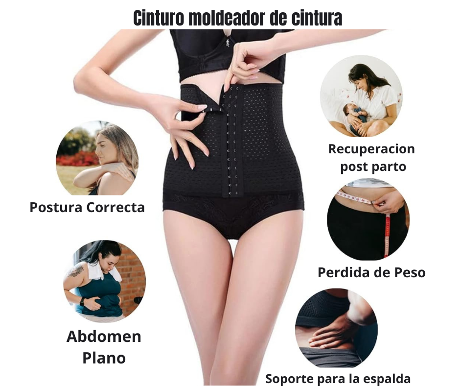 Cinturon moldeador de cintura + Faja moldeadora abdomen y gluteos GRATIS.